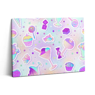 Pictură pe pânză 80x60 Fursecuri cu înghețată