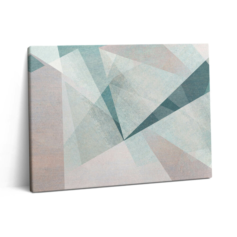 Pictură pe pânză 80x60 Textură triunghi abstractă