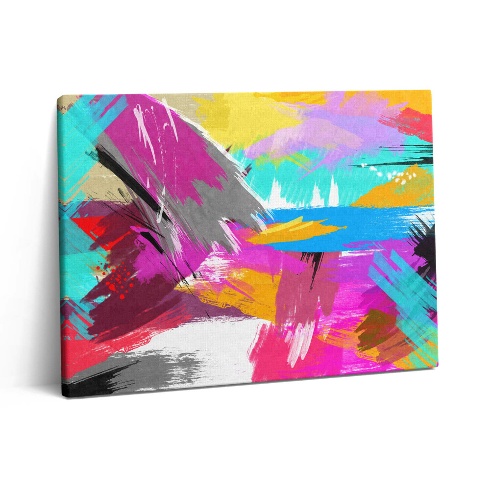 Pictură pe pânză 80x60 Tușe abstracte de pensulă