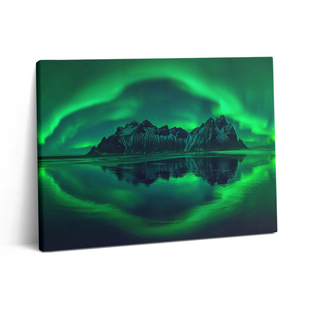 Pictură pe pânză 80x60 Aurora Boreală - Imagine în Oglindă