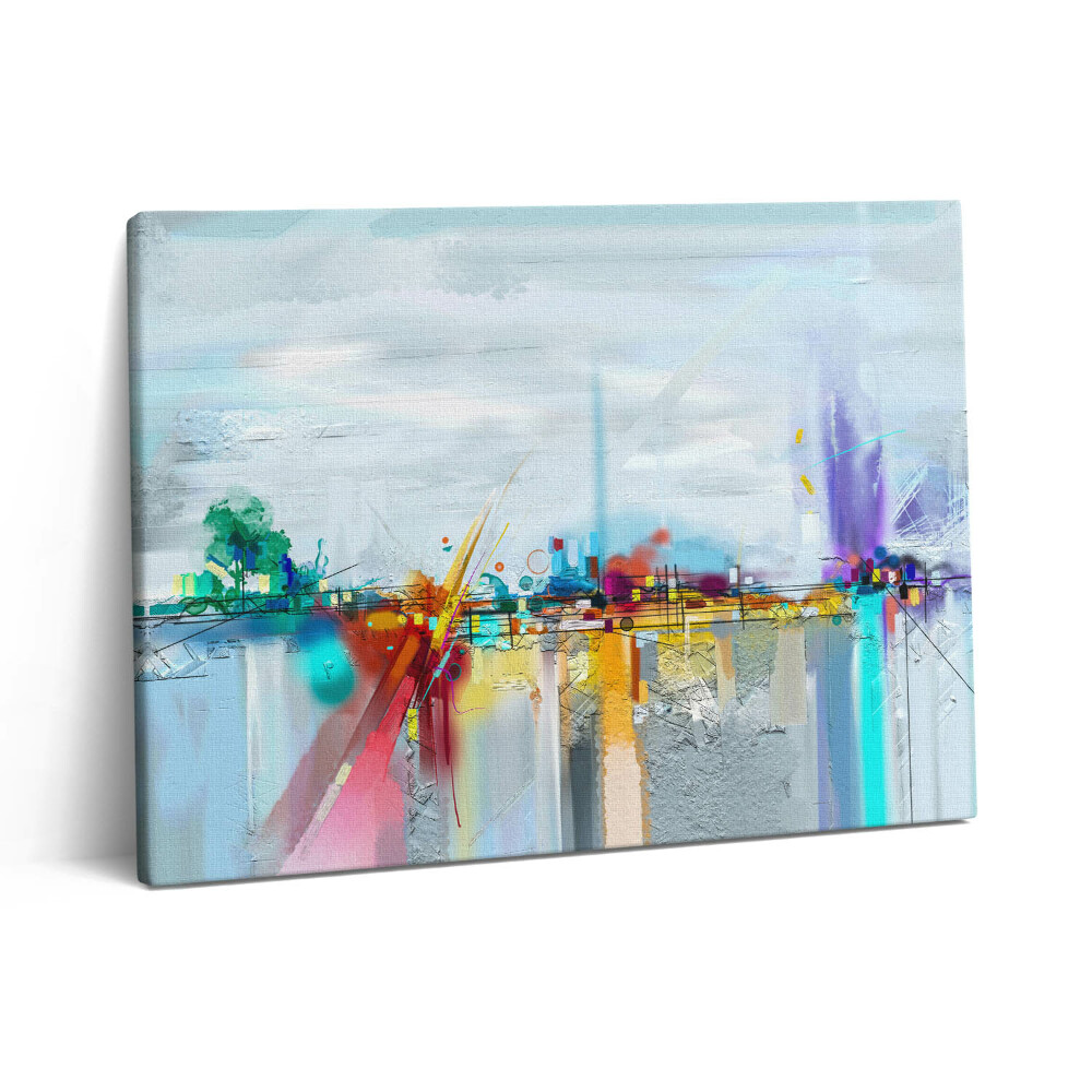 Pictură pe pânză 80x60 Peisaj abstract cu ulei