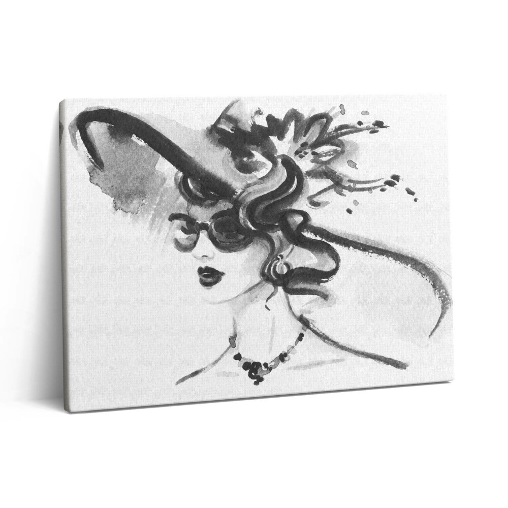 Pictură pe pânză 80x60 femeie la modă