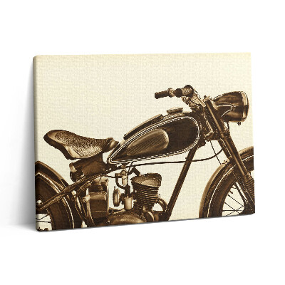 Pictură pe pânză 80x60 Retro sepia - motocicletă de epocă