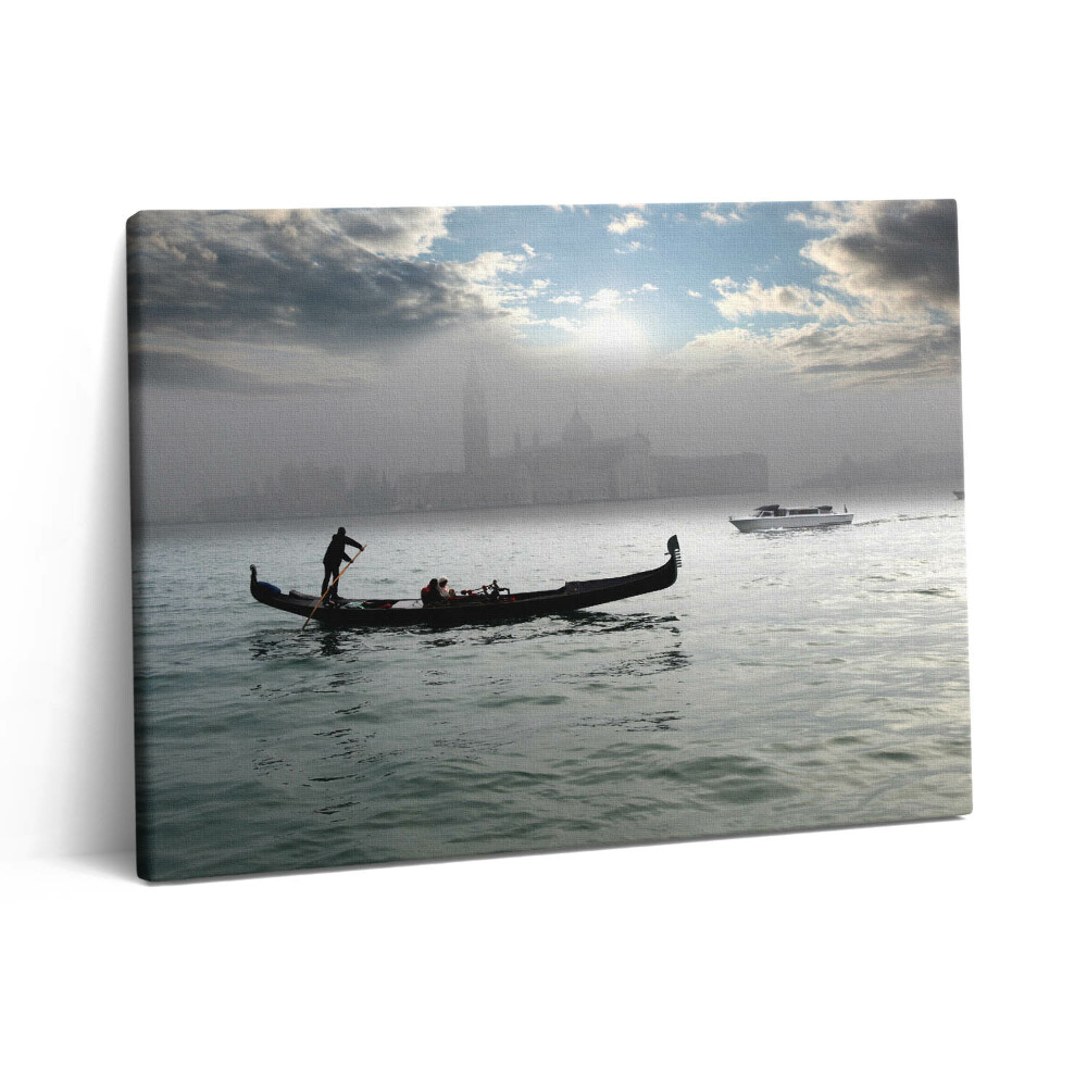 Pictură pe pânză 80x60 Gondole venețiene