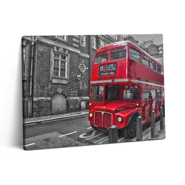 Pictură pe pânză 80x60 Autobuz roșu cu etaj