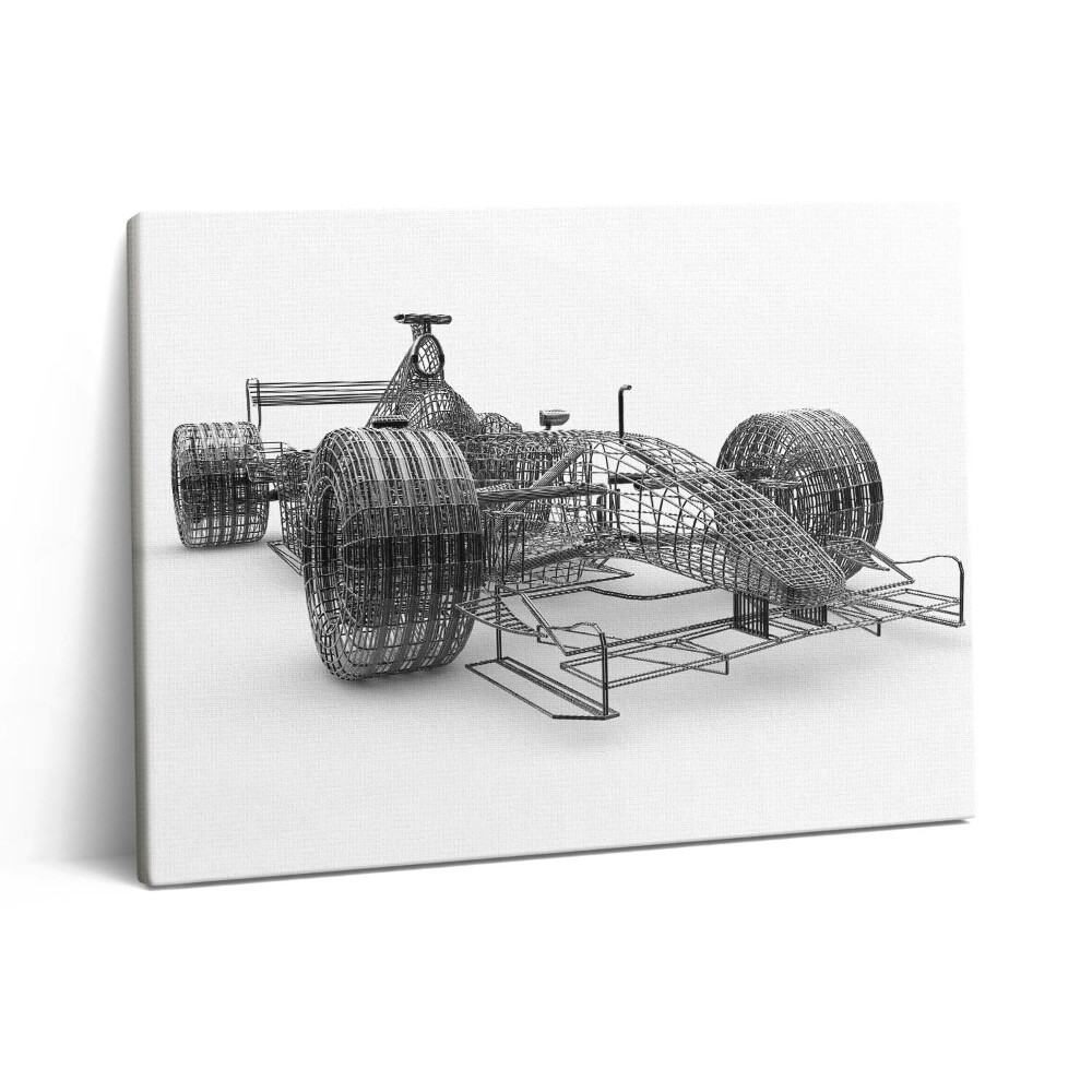 Pictură pe pânză 80x60 Designul tehnic al mașinii de F1