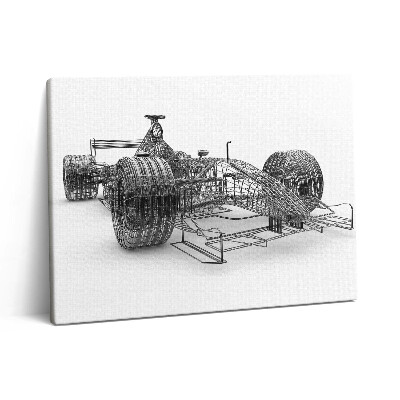 Pictură pe pânză 80x60 Designul tehnic al mașinii de F1