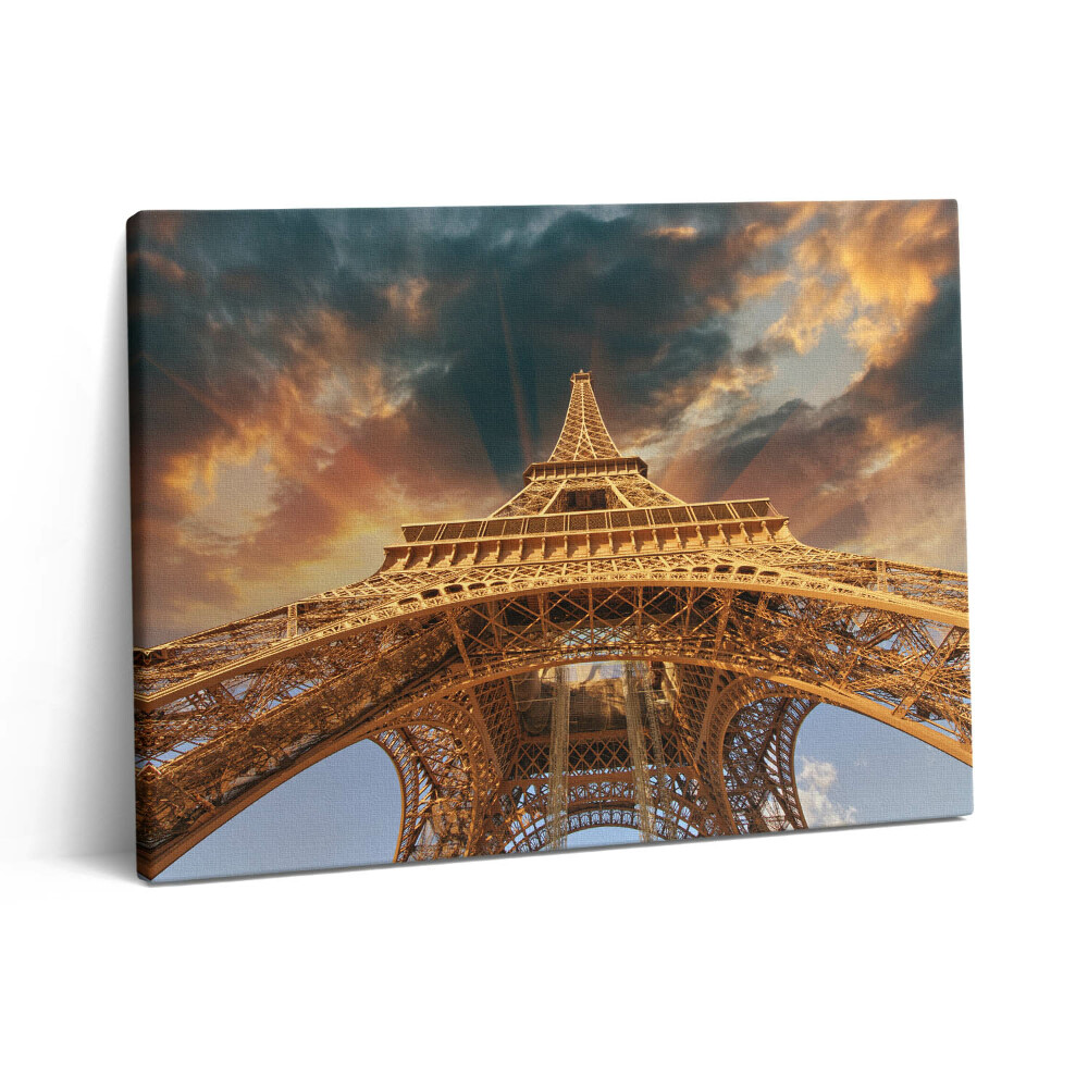 Pictură pe pânză 80x60 Turnul Eiffel la soare