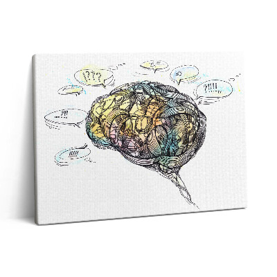 Pictură pe pânză 80x60 Reprezentarea artistică a creierului