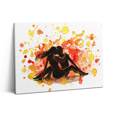 Pictură pe pânză 80x60 Un cuplu îndrăgostit