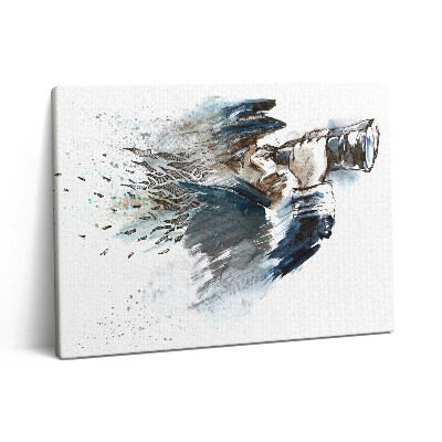 Pictură pe pânză 80x60 Căpitan de navă cu binoclu