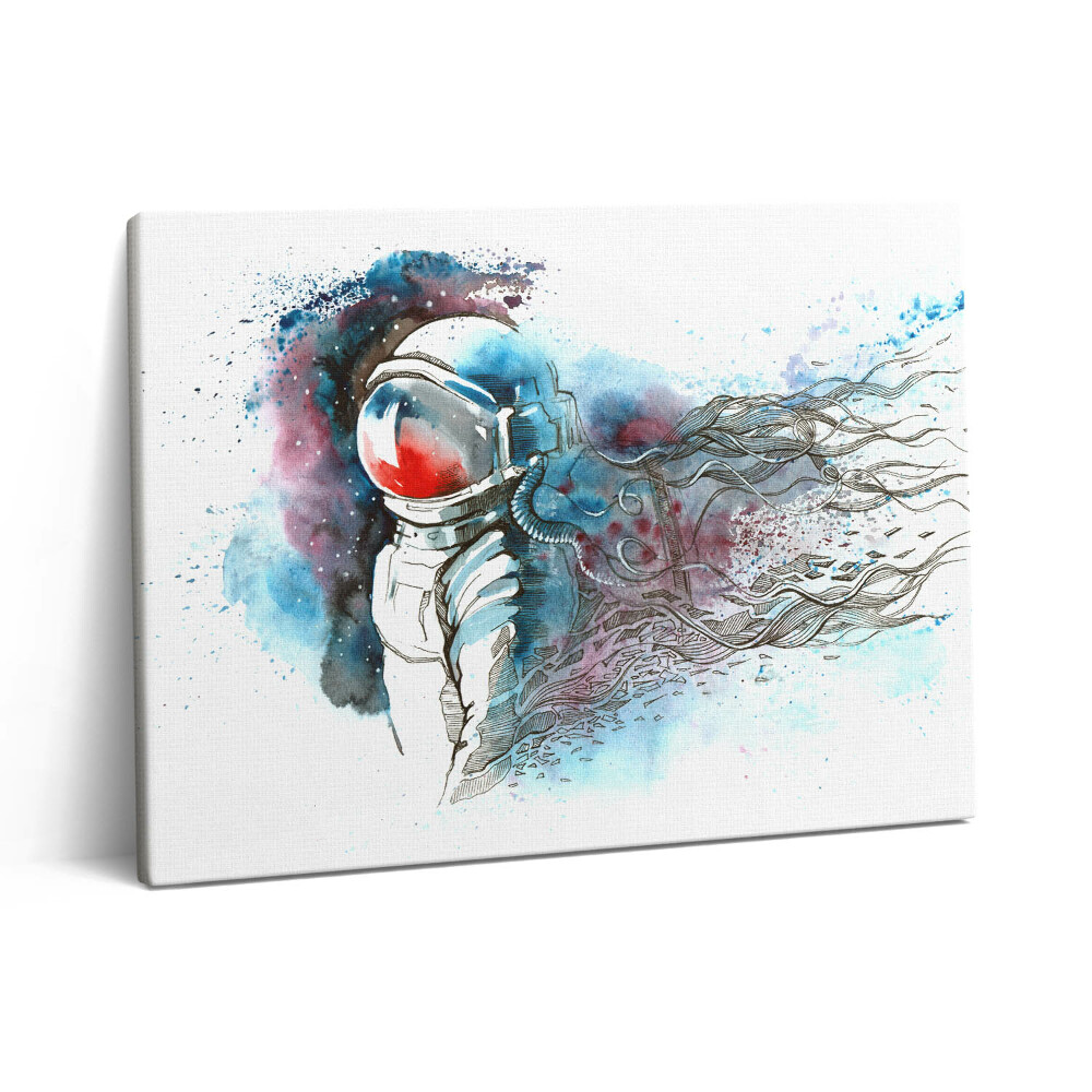 Pictură pe pânză 80x60 Abstracție astronaută
