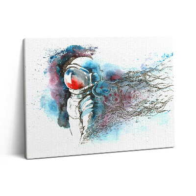 Pictură pe pânză 80x60 Abstracție astronaută