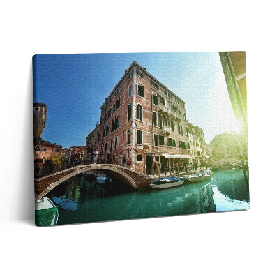 Pictură pe pânză 80x60 Străzile frumoase ale Veneției la soare
