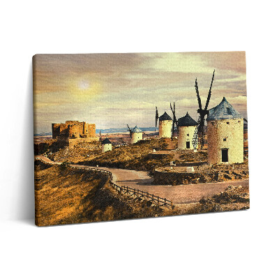 Pictură pe pânză 80x60 Morile de vânt din Cosuegra