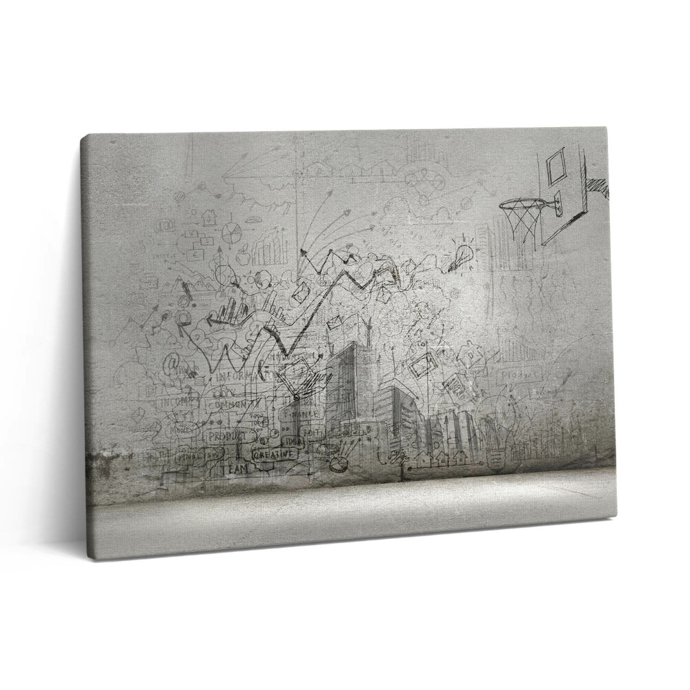 Pictură pe pânză 80x60 Schiță de oraș