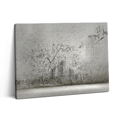 Pictură pe pânză 80x60 Schiță de oraș