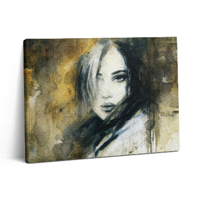 Pictură pe pânză 80x60 Portretul pictat al unei femei