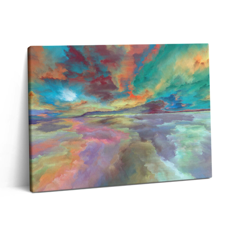 Pictură pe pânză 80x60 Abstractizare a peisajului cerului