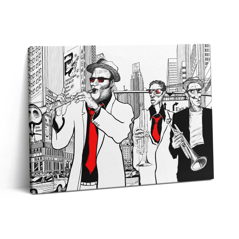 Pictură pe pânză 80x60 trupă de jazz