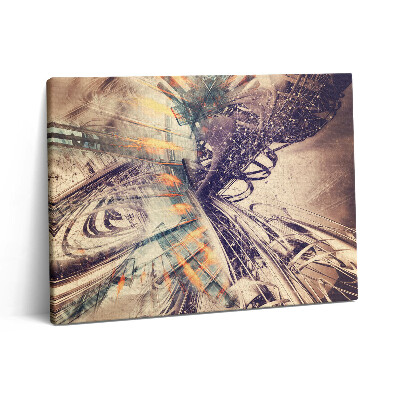 Pictură pe pânză 80x60 Mecanism abstract