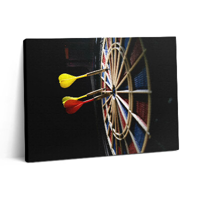 Pictură pe pânză 80x60 Darts și tablă de darts