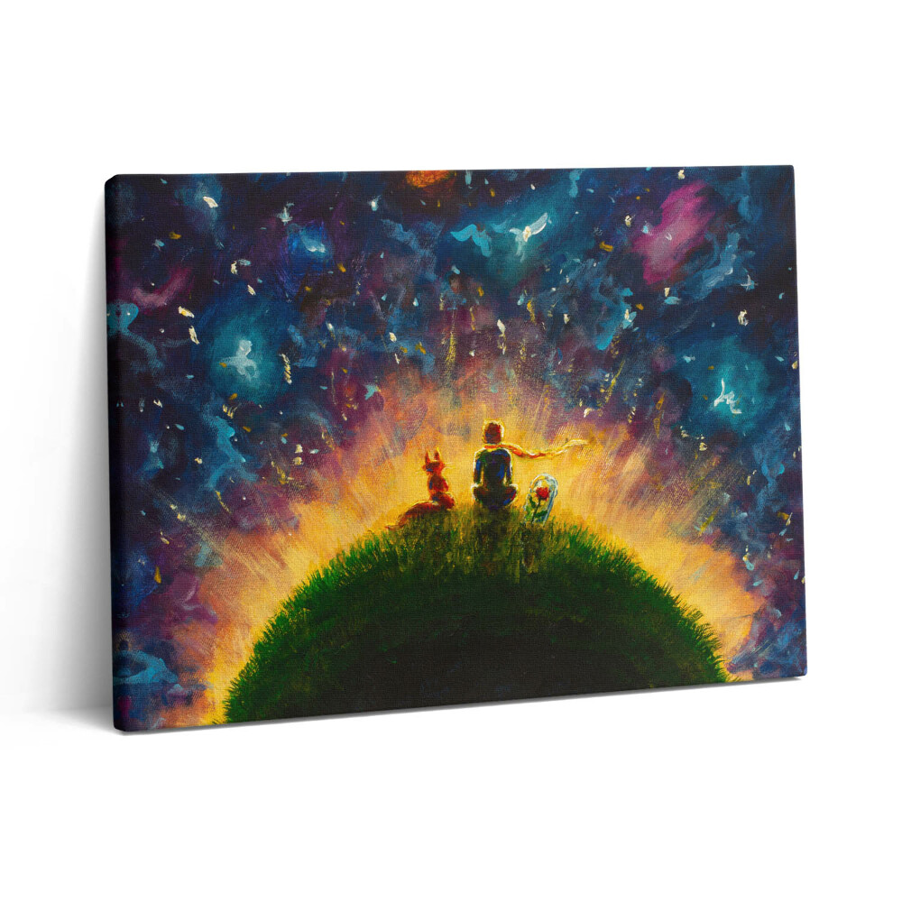 Pictură pe pânză 80x60 Rezumatul ilustrației Micul Prinț