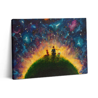 Pictură pe pânză 80x60 Rezumatul ilustrației Micul Prinț