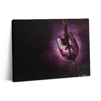 Pictură pe pânză 80x60 Un pahar de vin