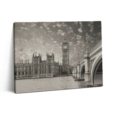 Pictură pe pânză 80x60 Londra Anglia Big Ben