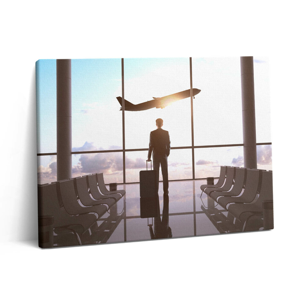 Pictură pe pânză 80x60 Bărbat la aeroport