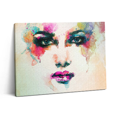 Pictură pe pânză 80x60 Față de femeie abstractă