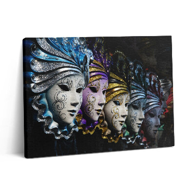 Pictură pe pânză 80x60 măști venețiene