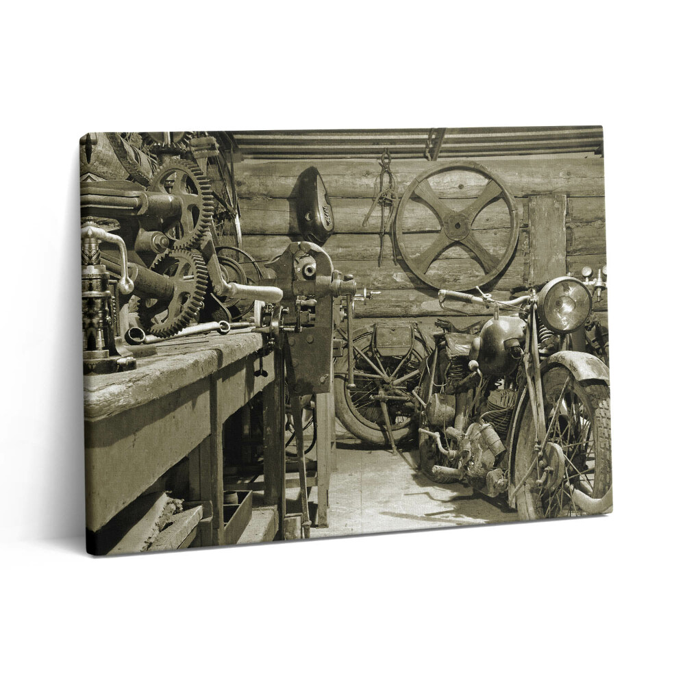 Pictură pe pânză 80x60 Motociclete vechi