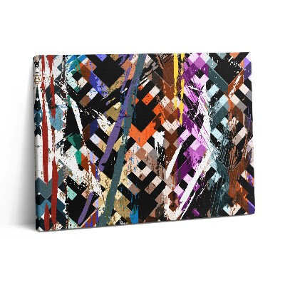 Pictură pe pânză 80x60 Dungi colorate