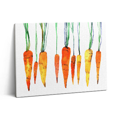 Pictură pe pânză 80x60 Ilustrație în acuarelă a morcovului