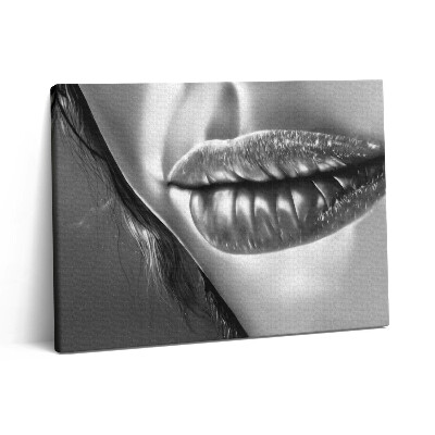 Pictură pe pânză 80x60 Buzele femeii