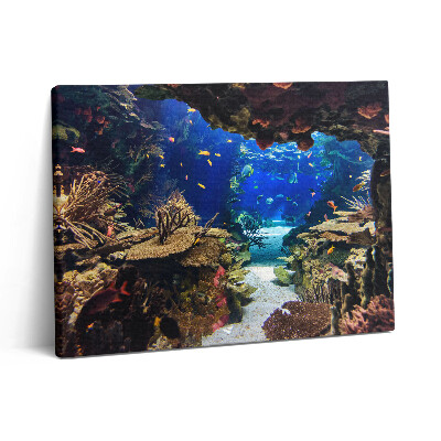 Pictură pe pânză 80x60 Acvariu