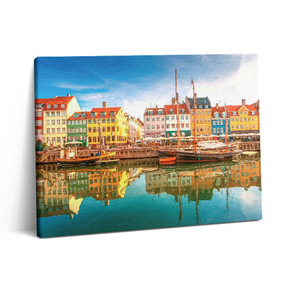 Pictură pe pânză 80x60 Orașul de lângă apă