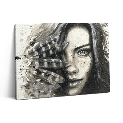 Pictură pe pânză 80x60 Portret pictat