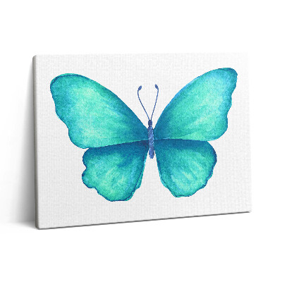 Pictură pe pânză 80x60 Fluture de vară turcoaz