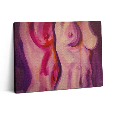 Pictură pe pânză 80x60 Pictura corpului și a sânilor feminini