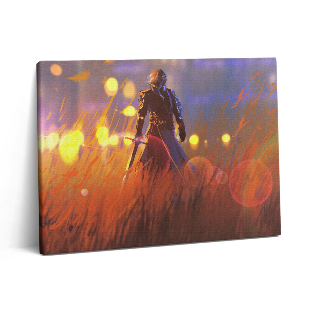 Pictură pe pânză 80x60 Cavaler cu o sabie