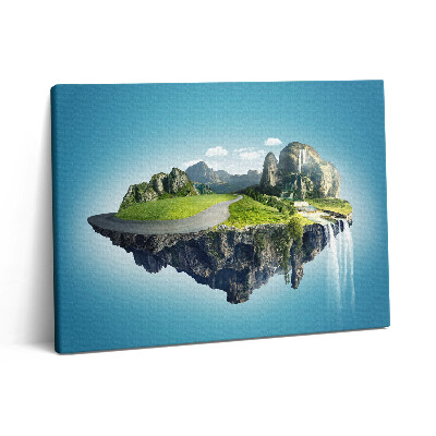 Pictură pe pânză 80x60 insulă zburătoare
