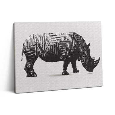 Pictură pe pânză 80x60 Linia de artă Rhino