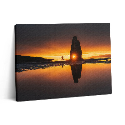 Pictură pe pânză 80x60 Alergătorii și apusul soarelui