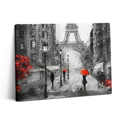 Pictură pe pânză 80x60 Străzile din Paris și Turnul Eiffel