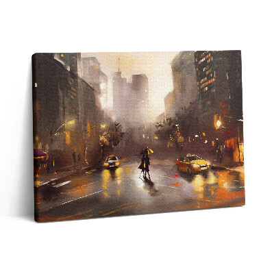 Pictură pe pânză 80x60 Vedere spre strada din New York