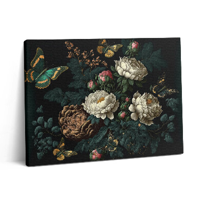 Pictură pe pânză 80x60 Model floral botanic