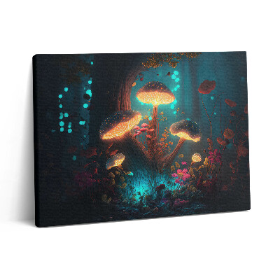 Pictură pe pânză 80x60 Ciuperci de pădure și halucinogene